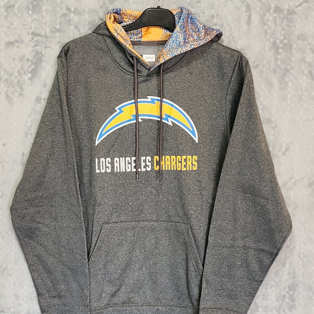 Zubaz Los Angeles Chargers Gray Fleece Hoodie Men Size Medium - HAML9